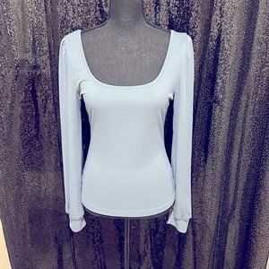Periwinkle Blue Long Sleeve Blouse
